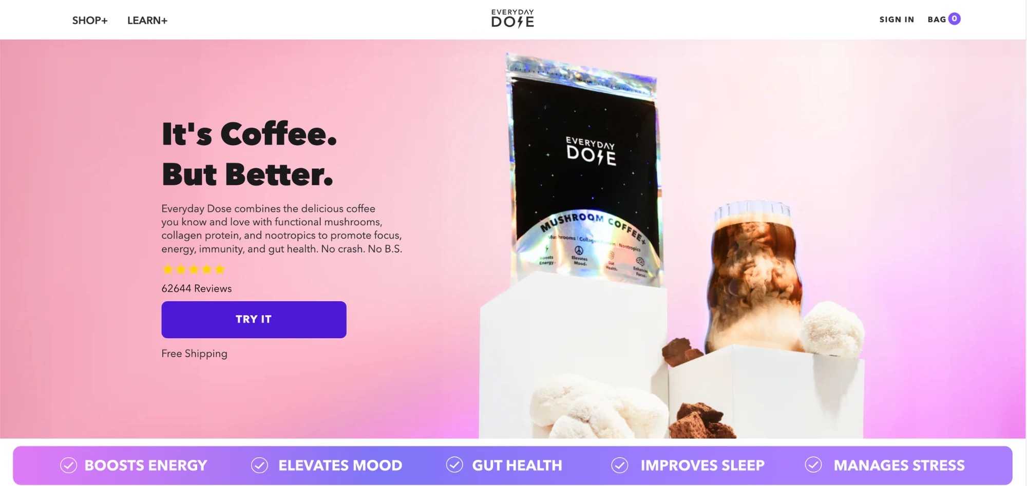 Everyday Dose website, project preview